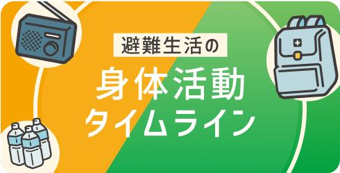 避難生活の身体活動タイムライン